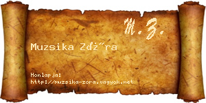 Muzsika Zóra névjegykártya